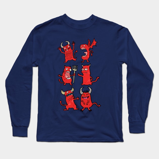 Demons Long Sleeve T-Shirt by Ba-Da-Boo